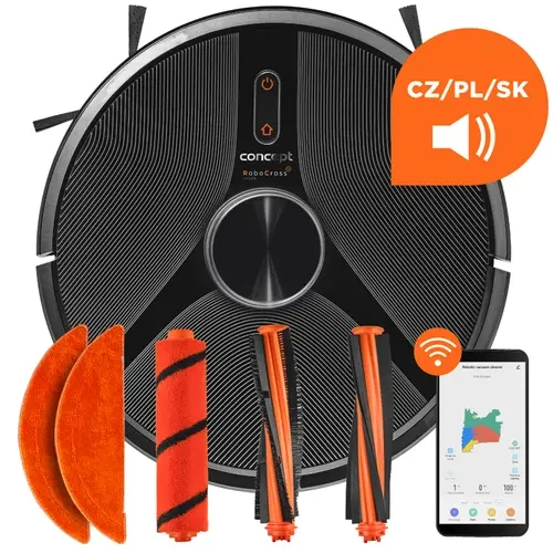 CONCEPT Robotický vysávač s mopom 2 v 1 RoboCross Laser VR3115