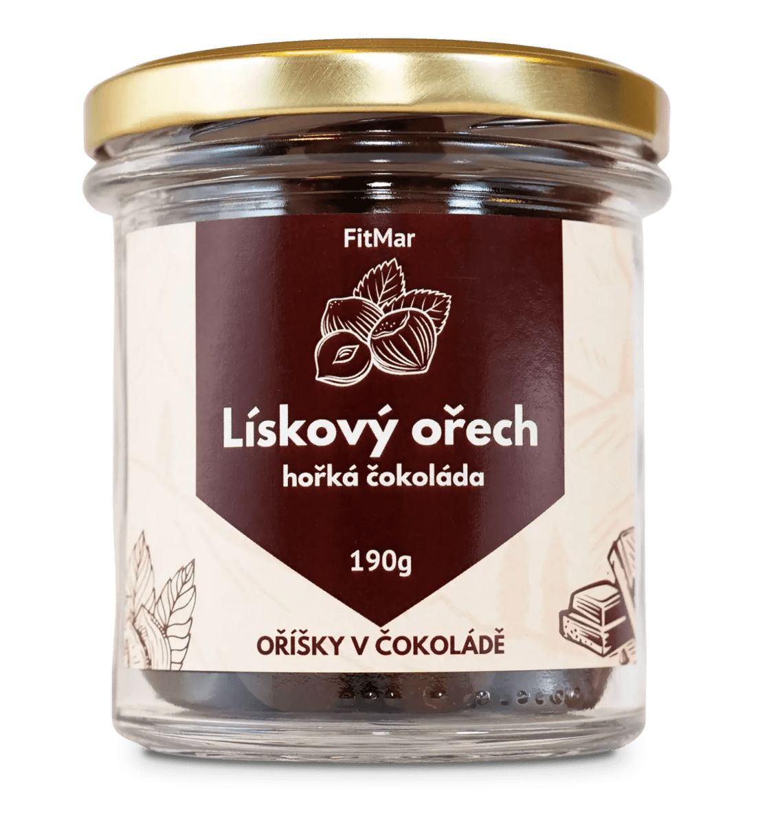 Lieskové orechy v horkej čokoláde