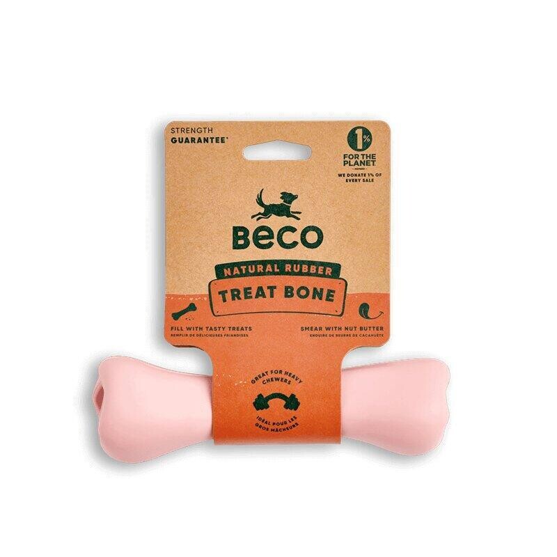 Beco Treat Bone Hračka pro psy růžová 17,5 cm