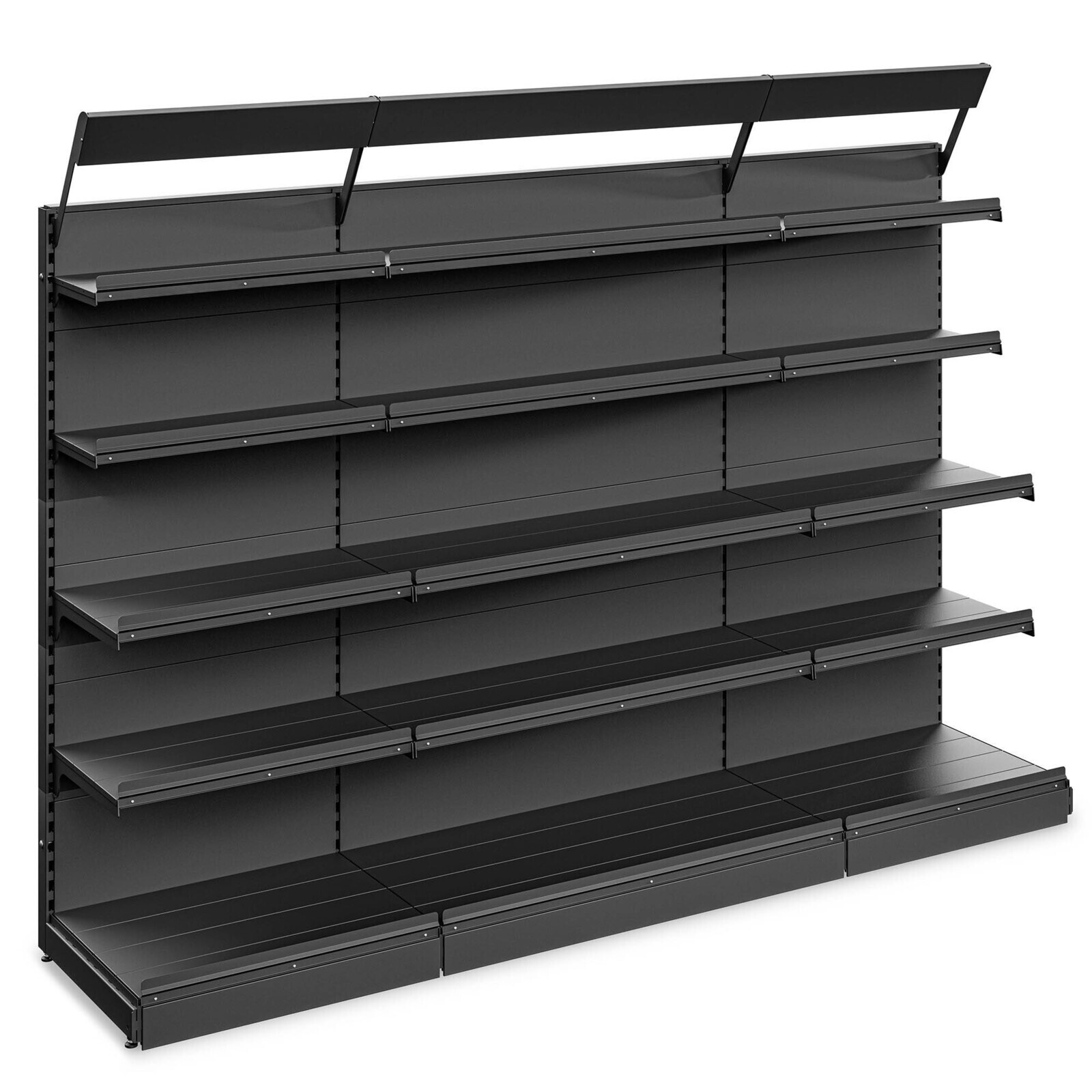 Marbo Regálová zostava do predajne s informačným panelom 219x288x67 - 5 police