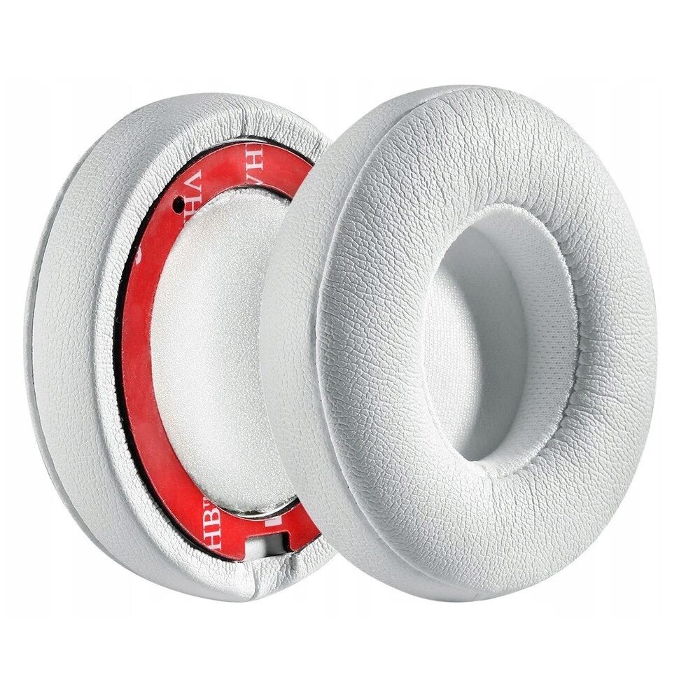 Náhradné náušníky pre slúchadlá Beats Solo 2 a 3 - Biele, kožené