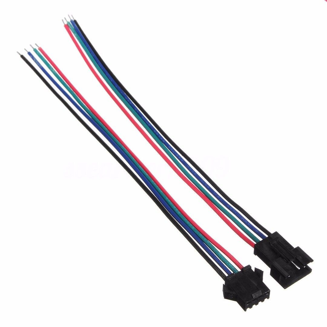 JST SM 4P 2,54 mm vodiče samec + samica - 200 mm