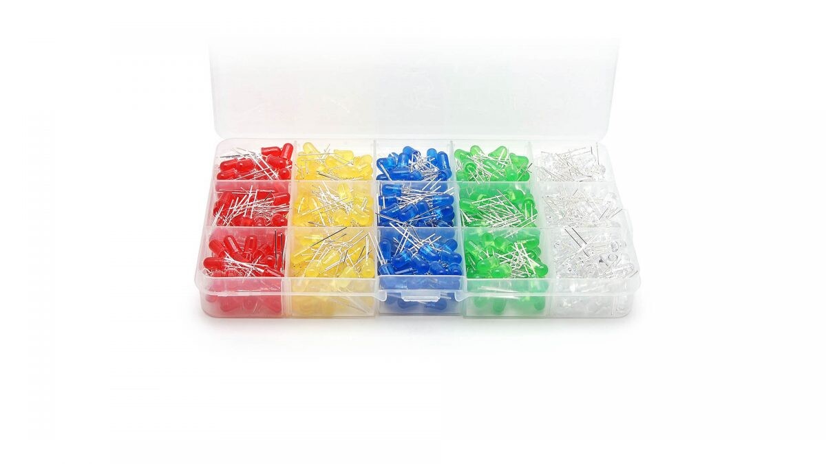 Sada LED diód 3 mm 500 kusov - 5 farieb