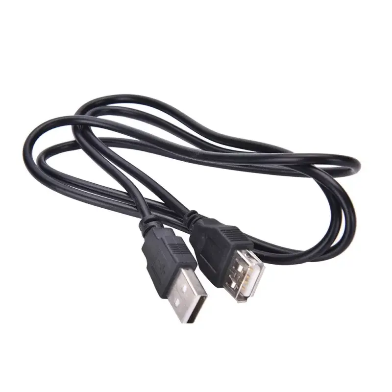 Predlžovací kábel USB 2.0, čierný, 1 meter