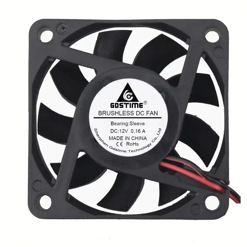 Ventilátor 60x60x15mm, 12V DC, XH2.54 - 2Pin