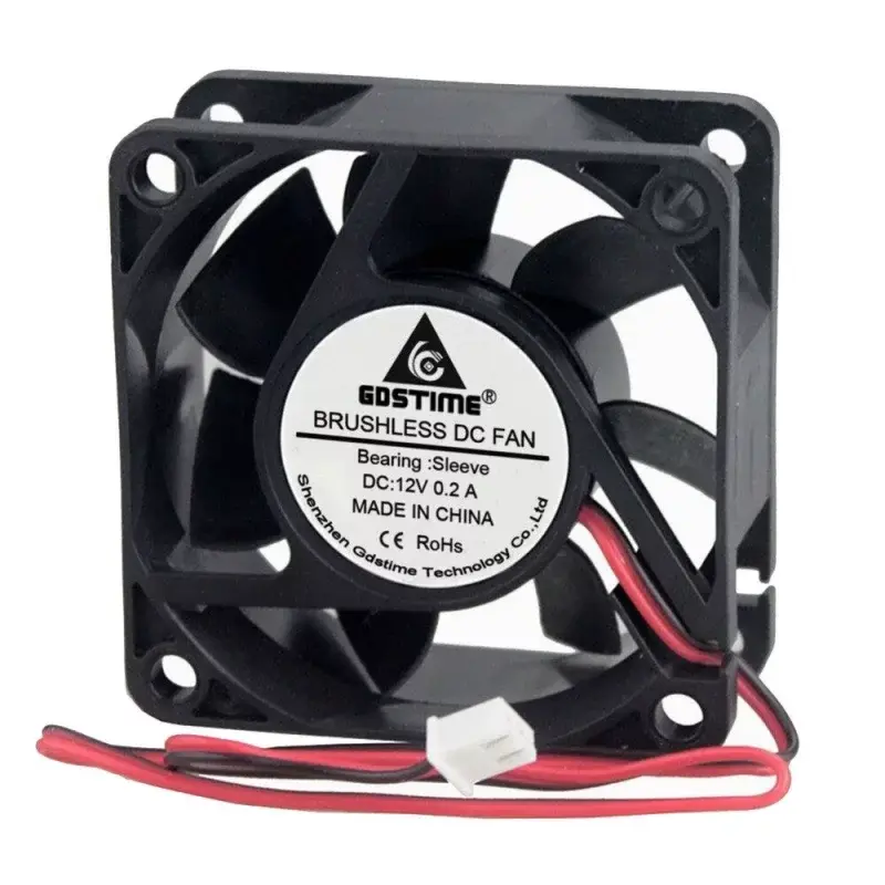 Ventilátor 60x60x25mm, 12V DC, XH2.54 - 2Pin