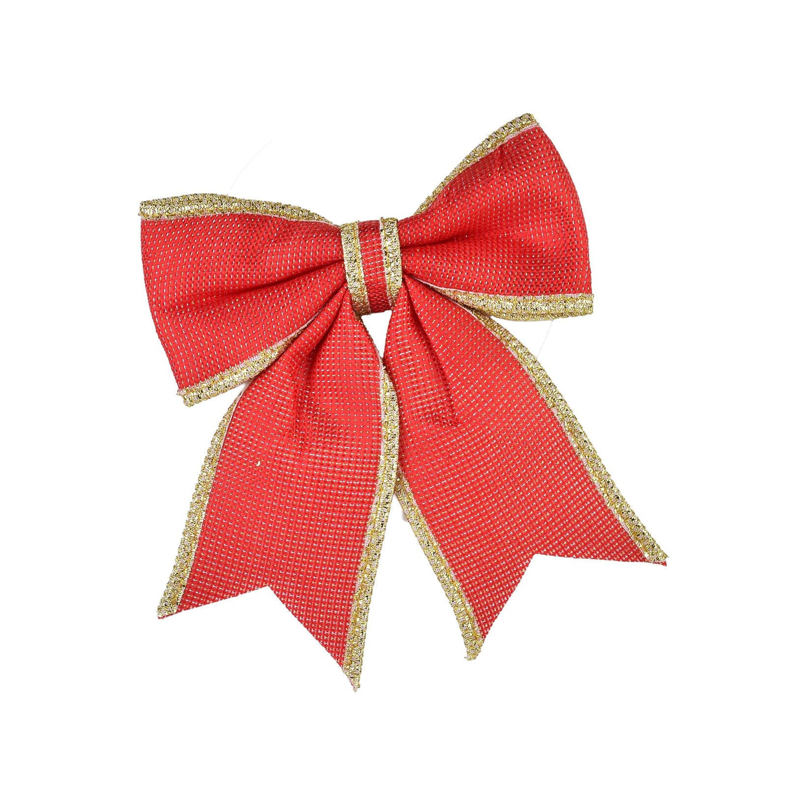 Vánoční dekorativní mašle Santa Lila 18x20 cm červeno-zlatá