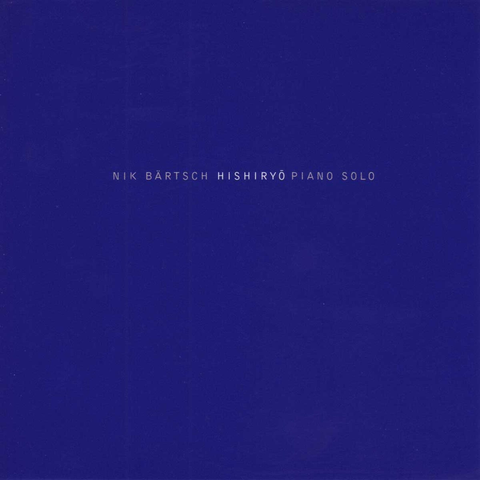 Nik Bärtsch, HISHIRYO, CD