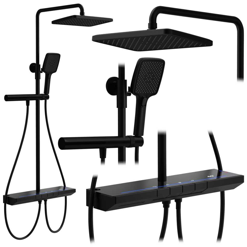 REA REA - Sprchový set s termostatom Pedro Black REA-P0897