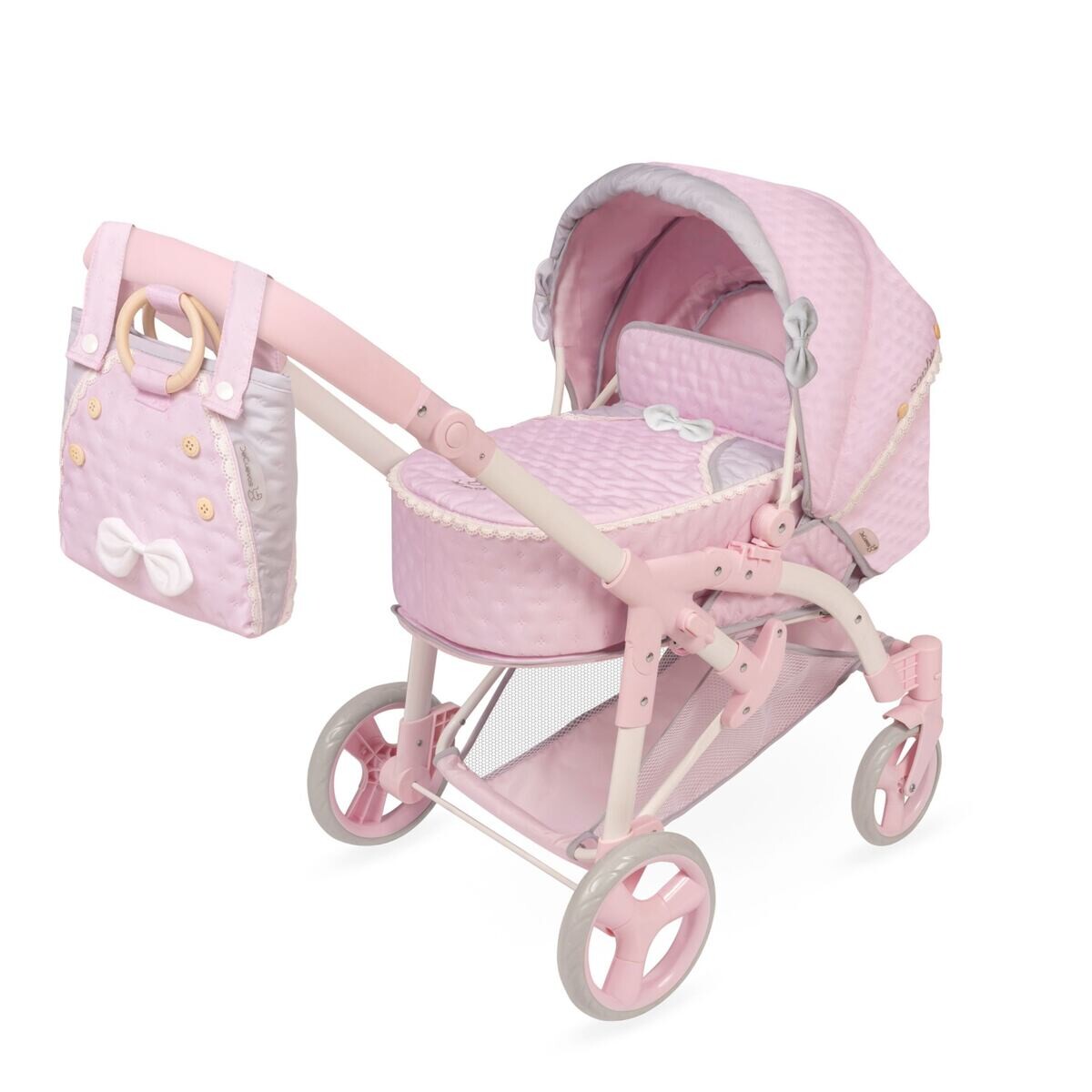 DeCuevas 81675 Skladací kočík pre bábiky 3 v 1 s prenosnou taškou Sophie 2025 - 75 cm