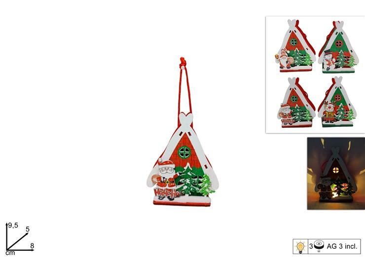 MAKRO - Domček vianočný LED různé druhy a farby