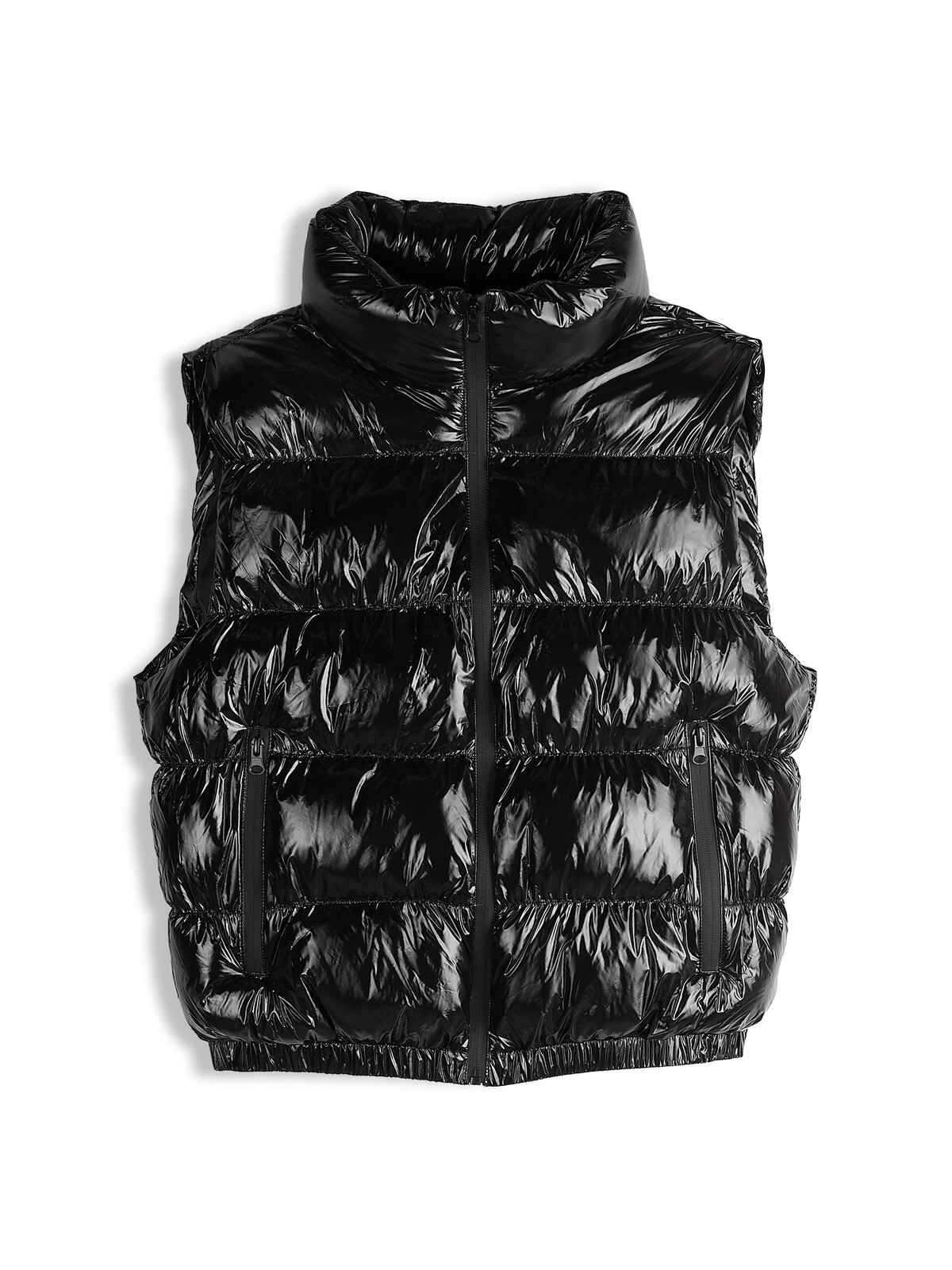 GATE Zimná vatovaná lesklá vesta