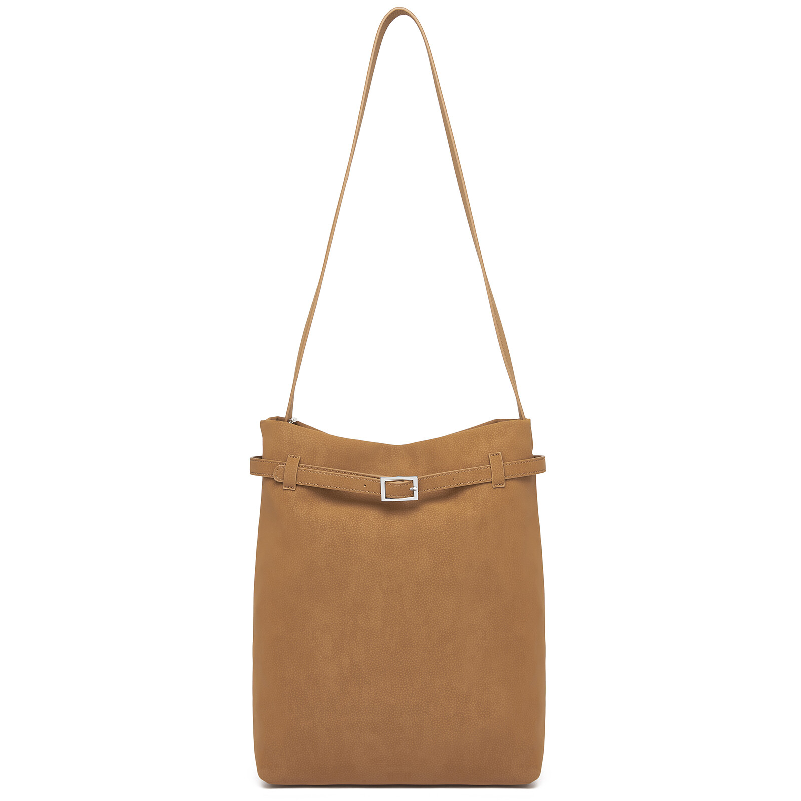 Minimalistická vertikálna kabelka Miss Lulu - hnedá