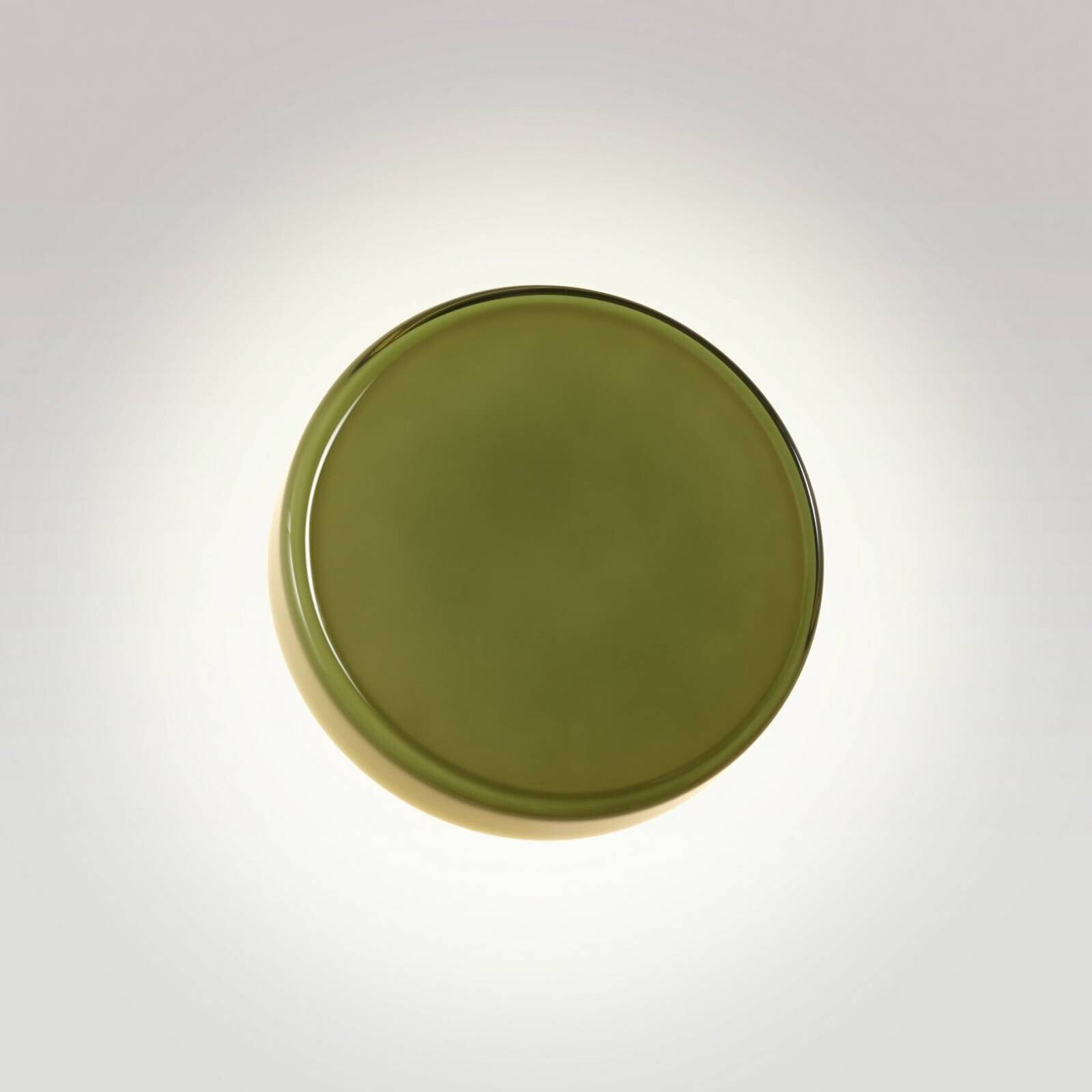 MARSET LED nástenné svetlo Caramel, zelená, Ø 22 cm, TRIAC, sklo