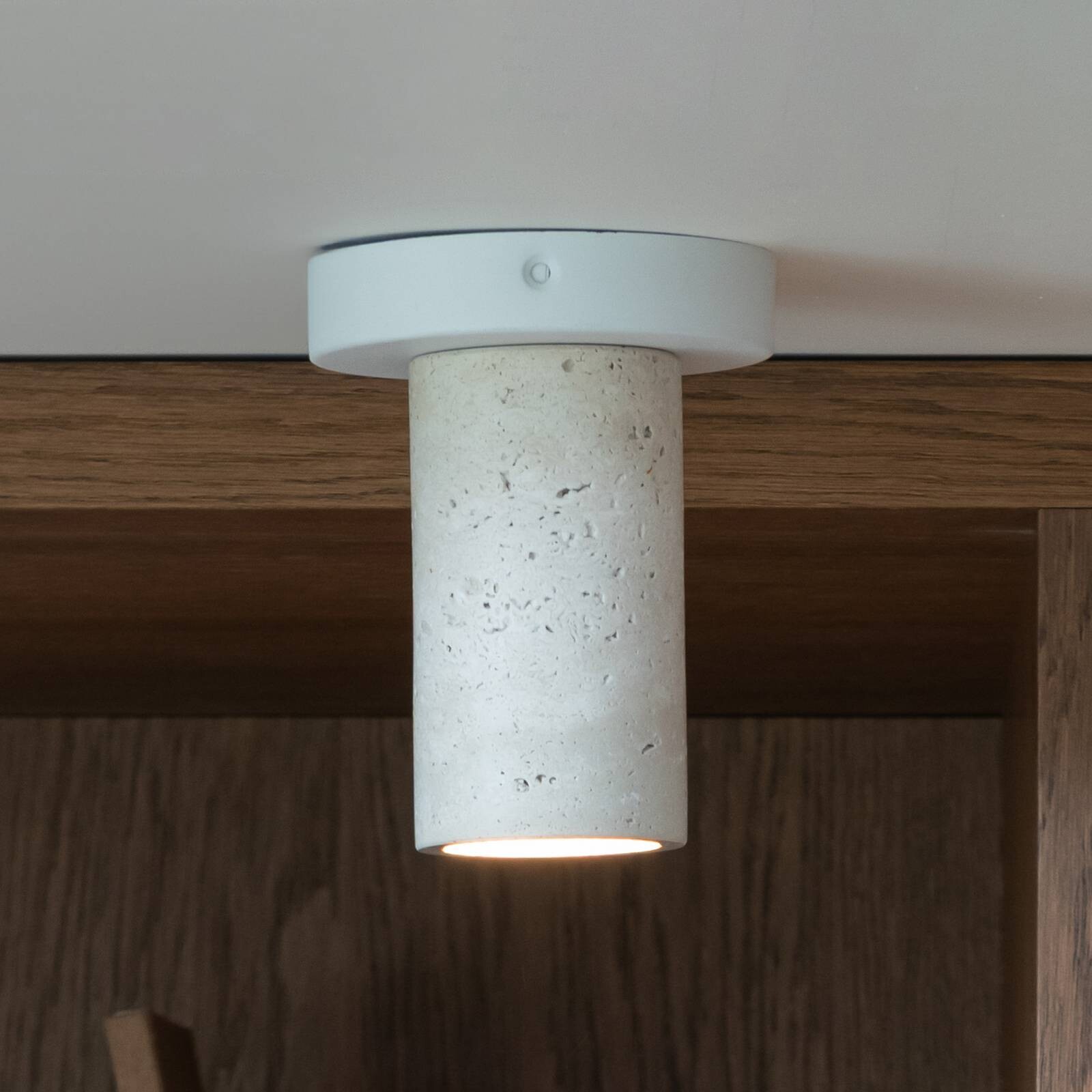 It's about RoMi Stropné svietidlo Tivoli, biele, výška 15 cm