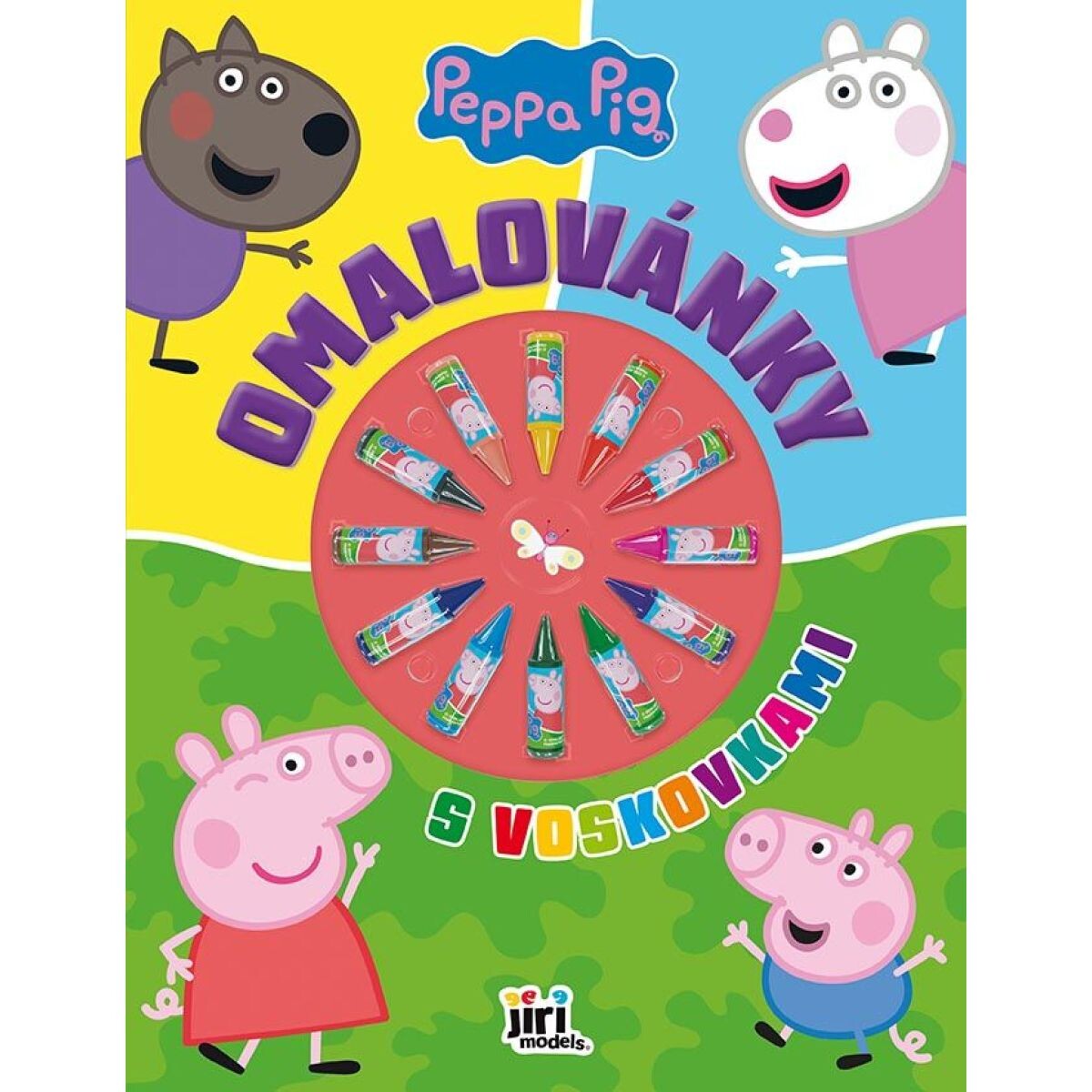 Omaľovánky s voskovkami Prasiatko Peppa