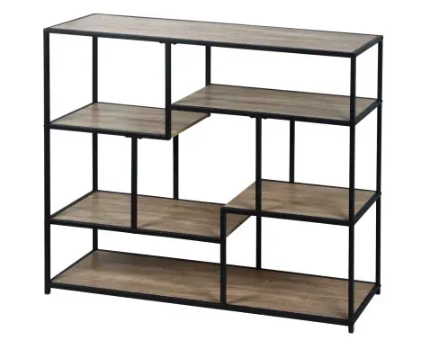 Regál Alessandro, 120 cm, čierny/dub sonoma%