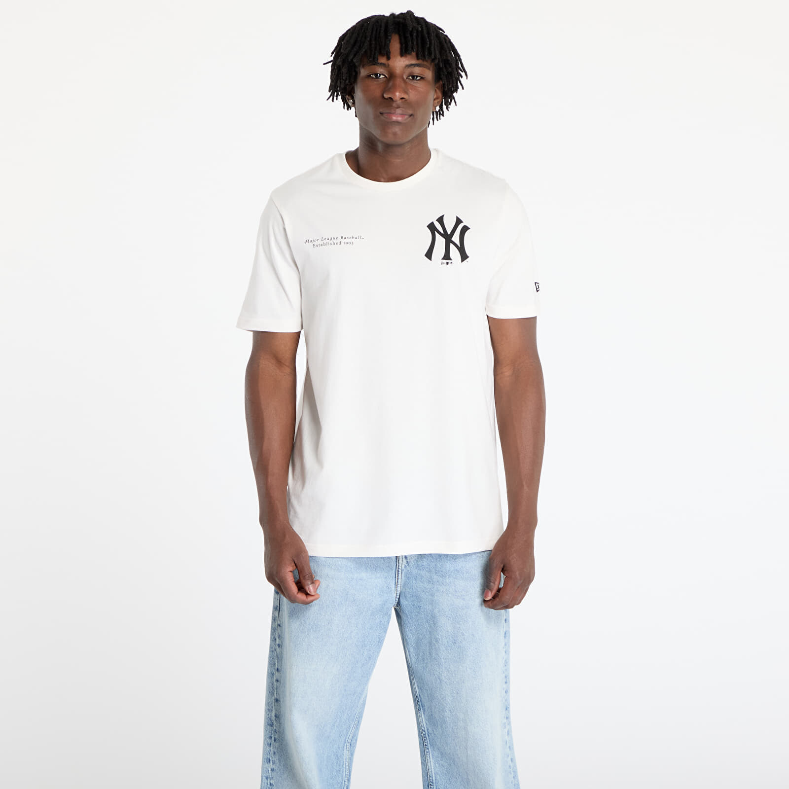 Tričko New Era New York Yankees Arch Graphic Regular Tee UNISEX Off White L
