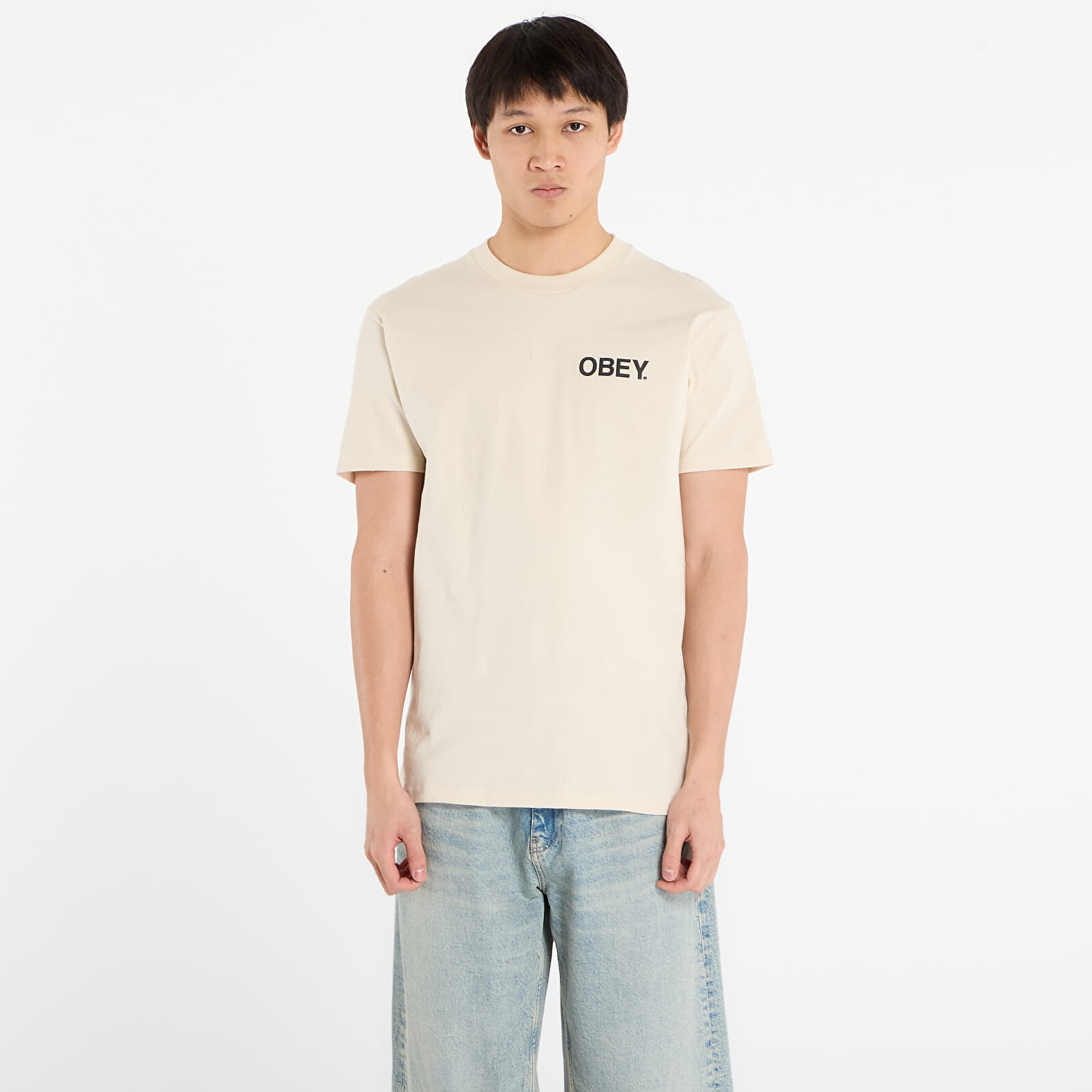 Tričko OBEY Doberman Classic T-Shirt Cream L