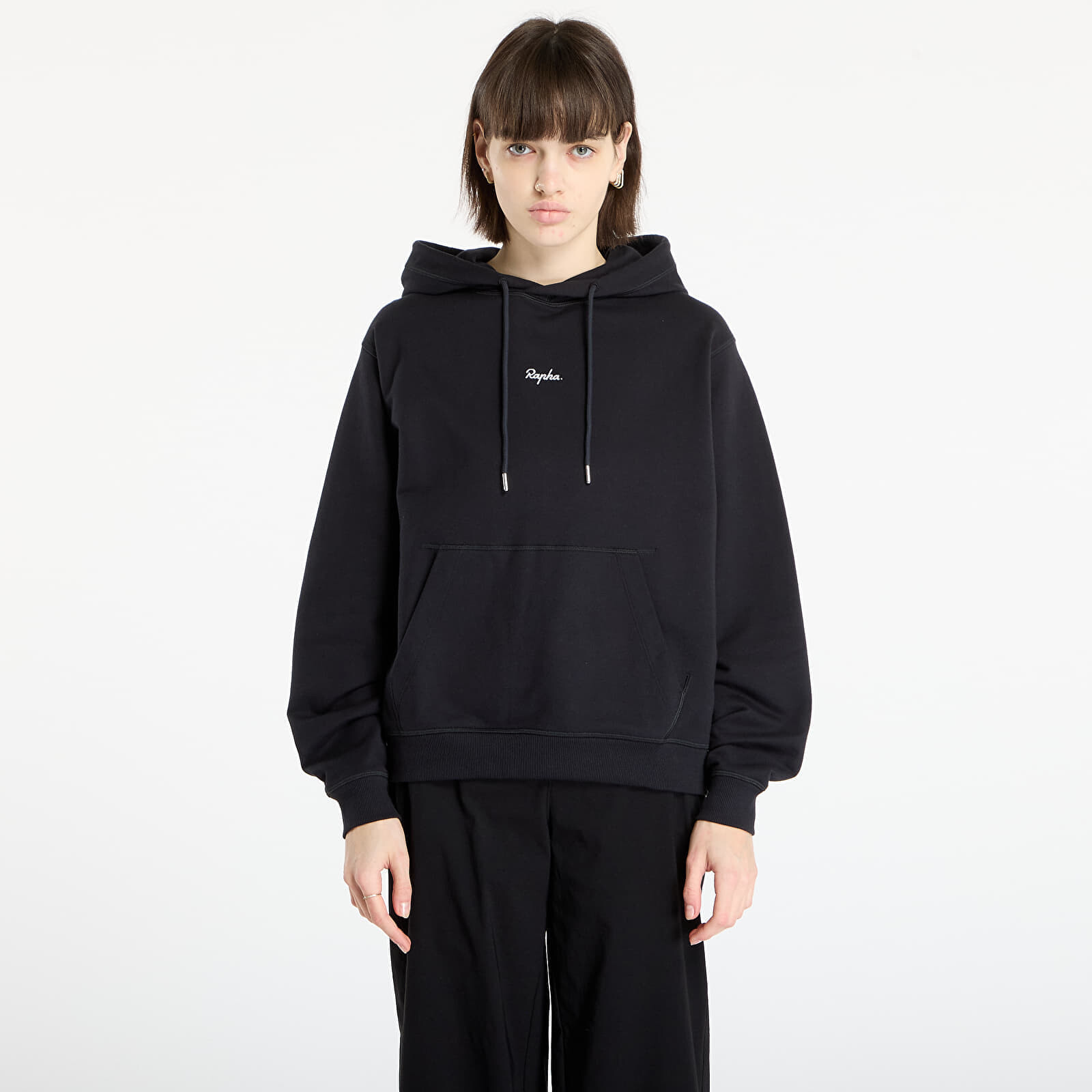 Mikina Rapha Women's Cotton Hoodie Black/ White S