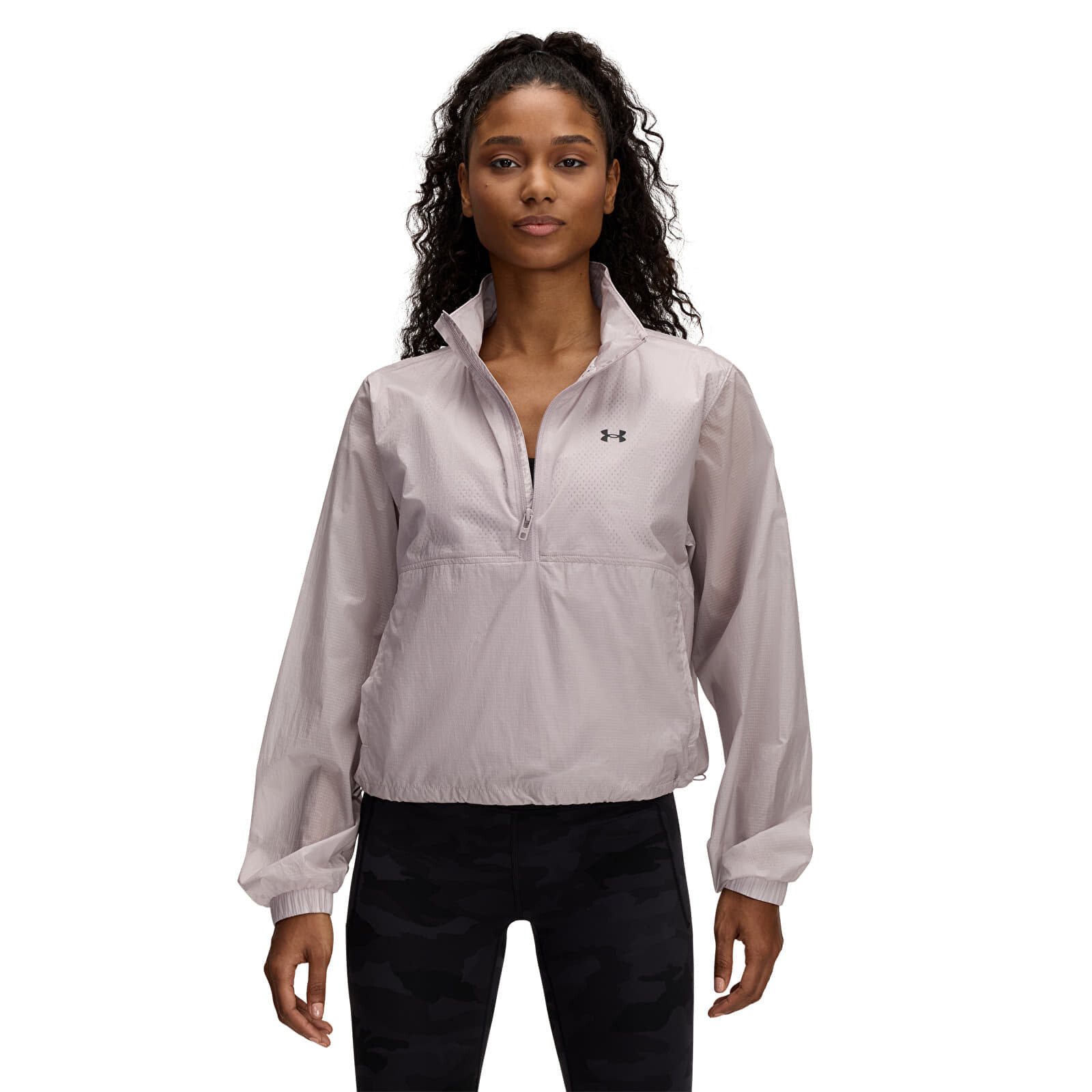 Bunda Under Armour Rival Woven HZ Anorak Gray Dawn/ Black S