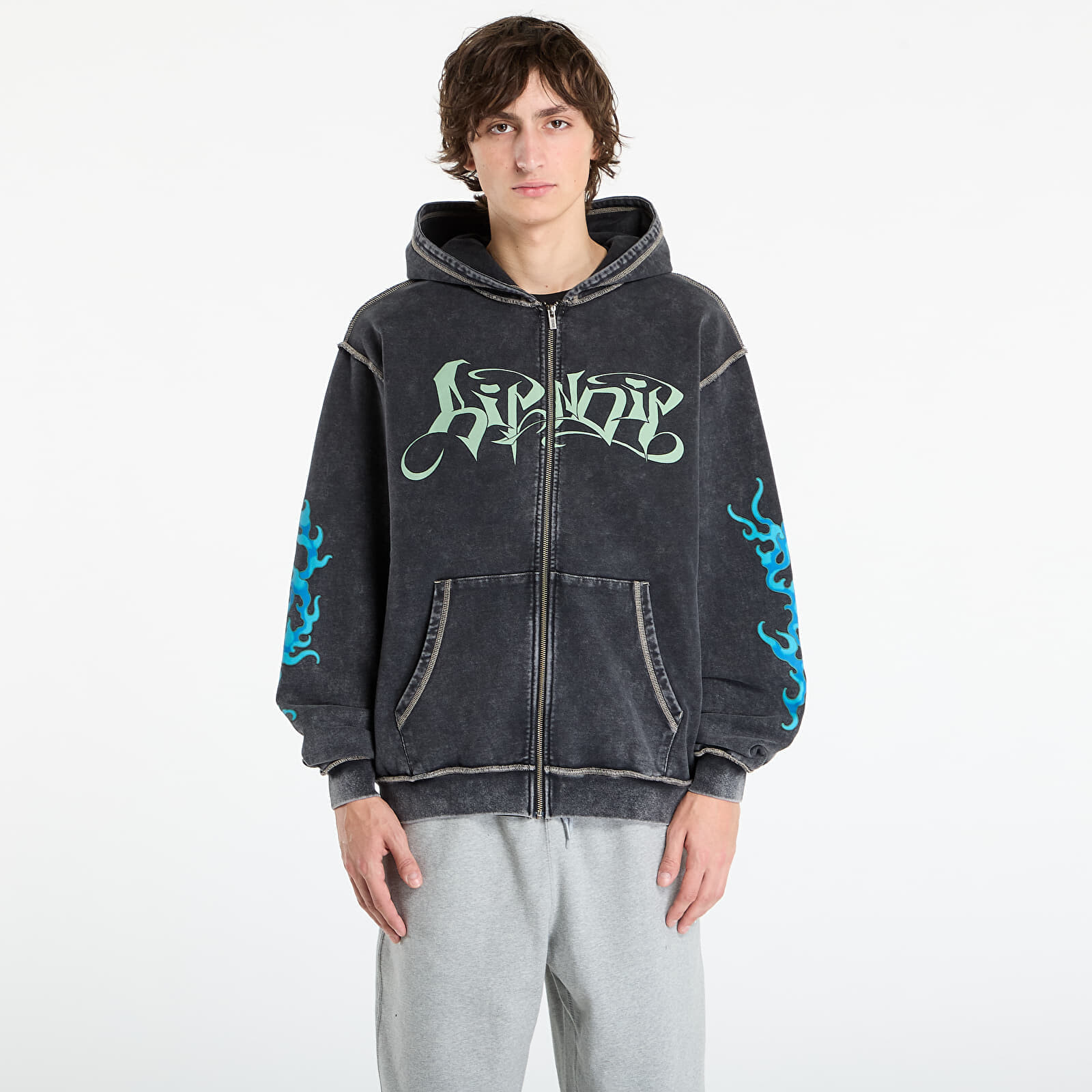 Mikina RIPNDIP Squabble Up Hoodie Black Vintage Wash S