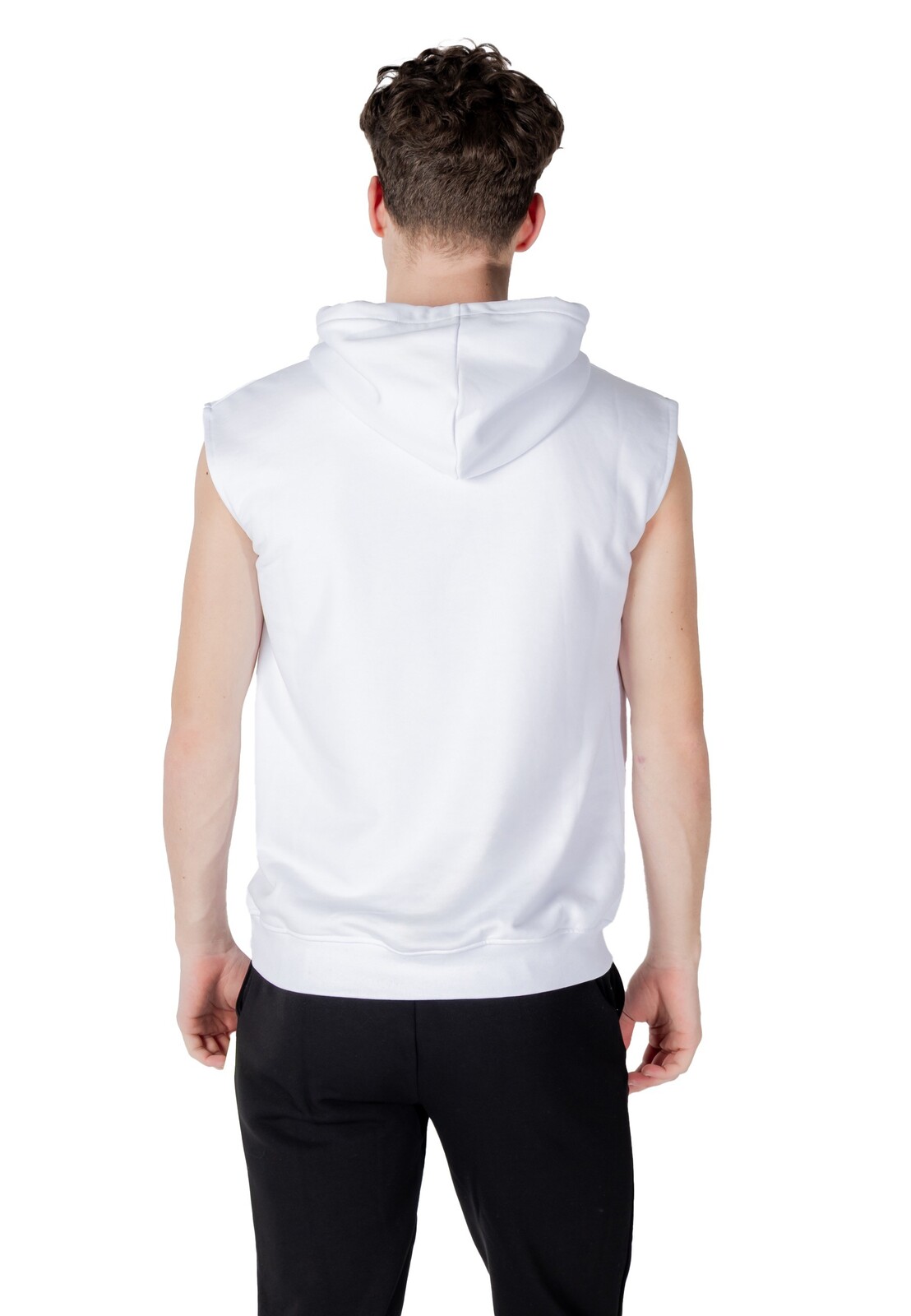 Pánska biela mikina bez rukávov