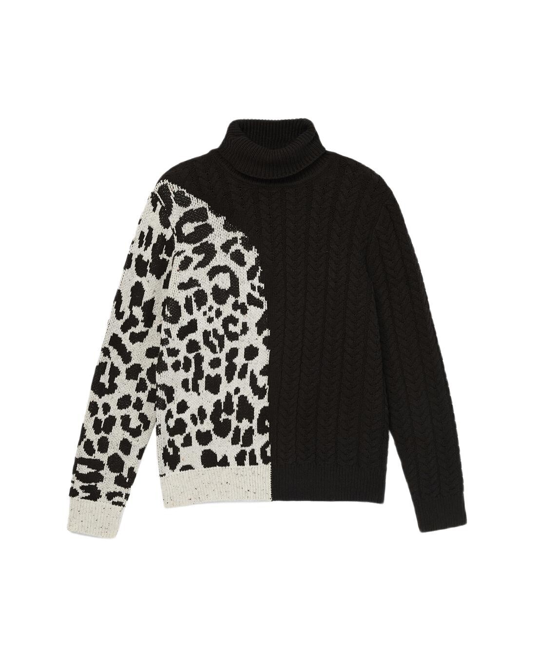 Desigual dámsky rolák s leopardím vzorom