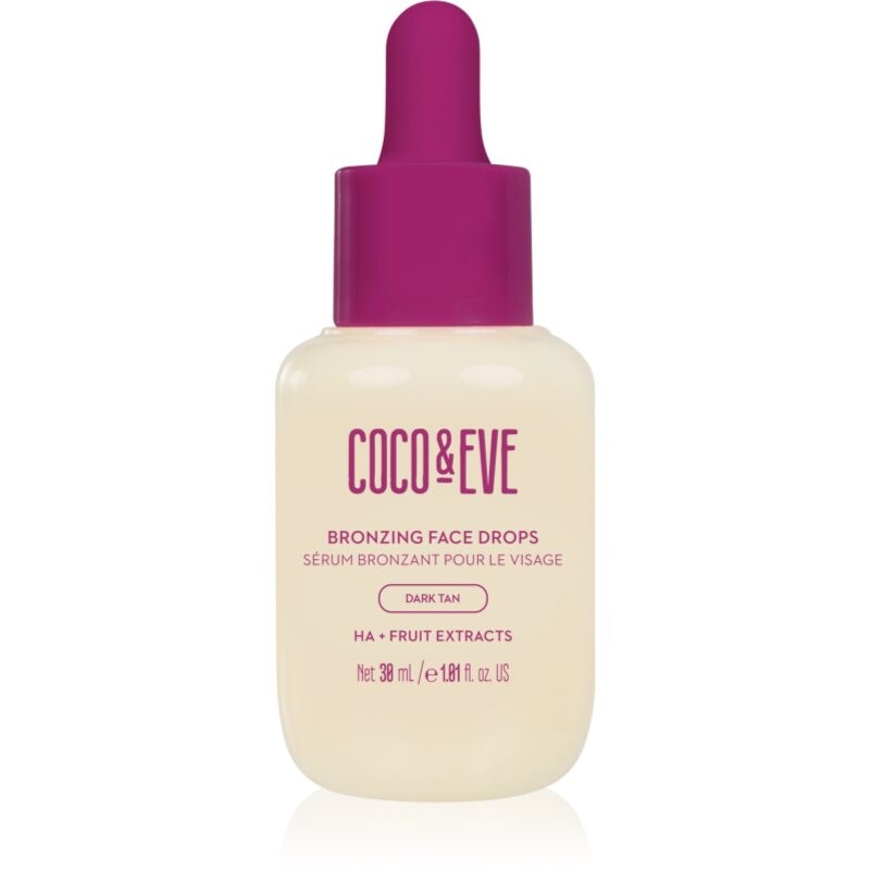 Coco & Eve Sunny Honey Bronzing Face Drops samoopaľovacie kvapky na tvár Dark Tan (new) 30 ml