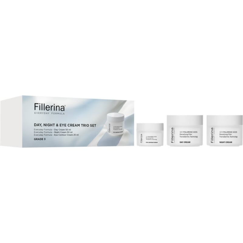 Fillerina Everyday Formula Day, Night & Eye Cream Trio Set sada proti vráskam pre ženy