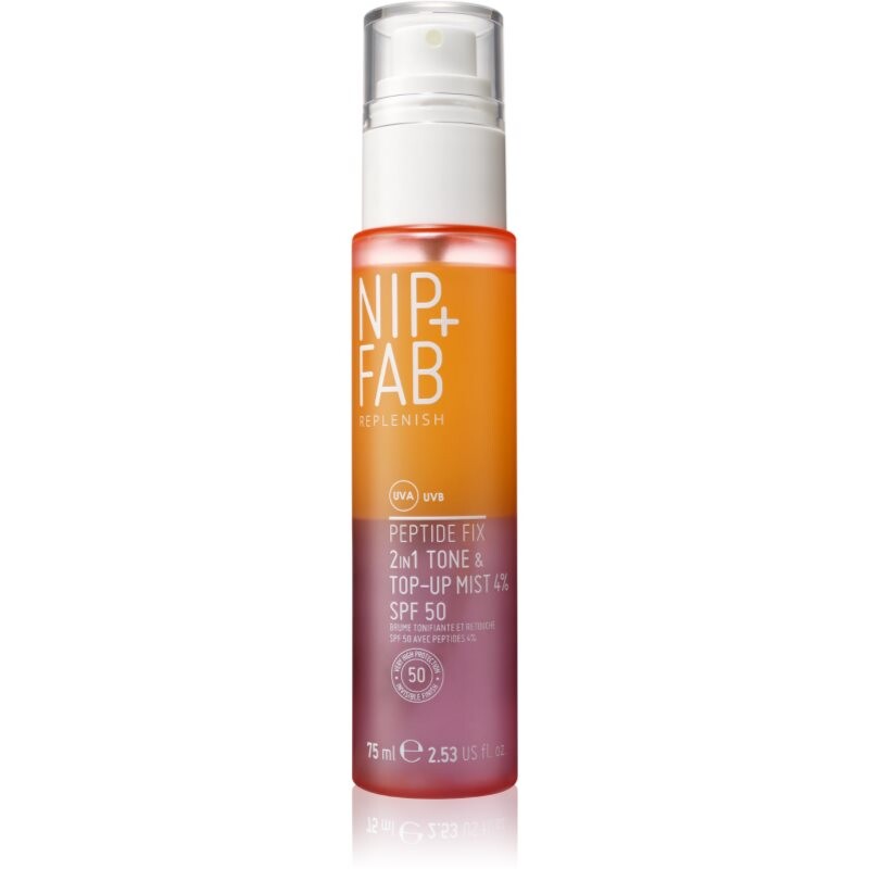 NIP+FAB Peptide Fix SPF 50 tonizačná pleťová hmla SPF 50 75 ml