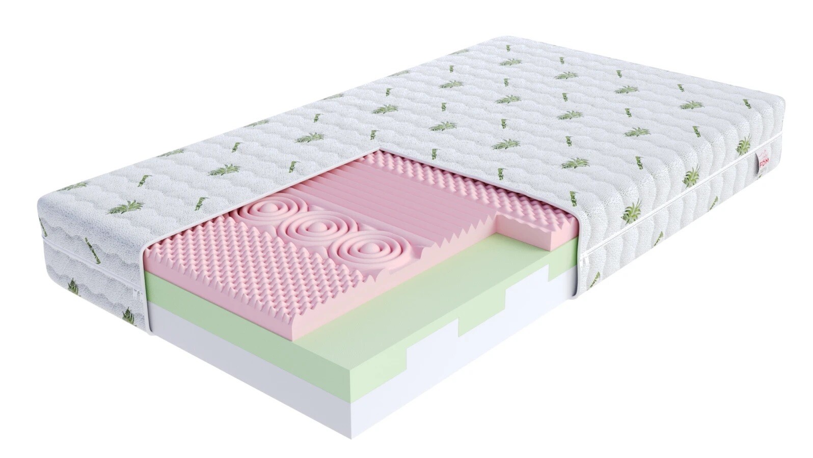 FDM Penový matrac ROVIGO Aloe vera | 90 x 200 cm