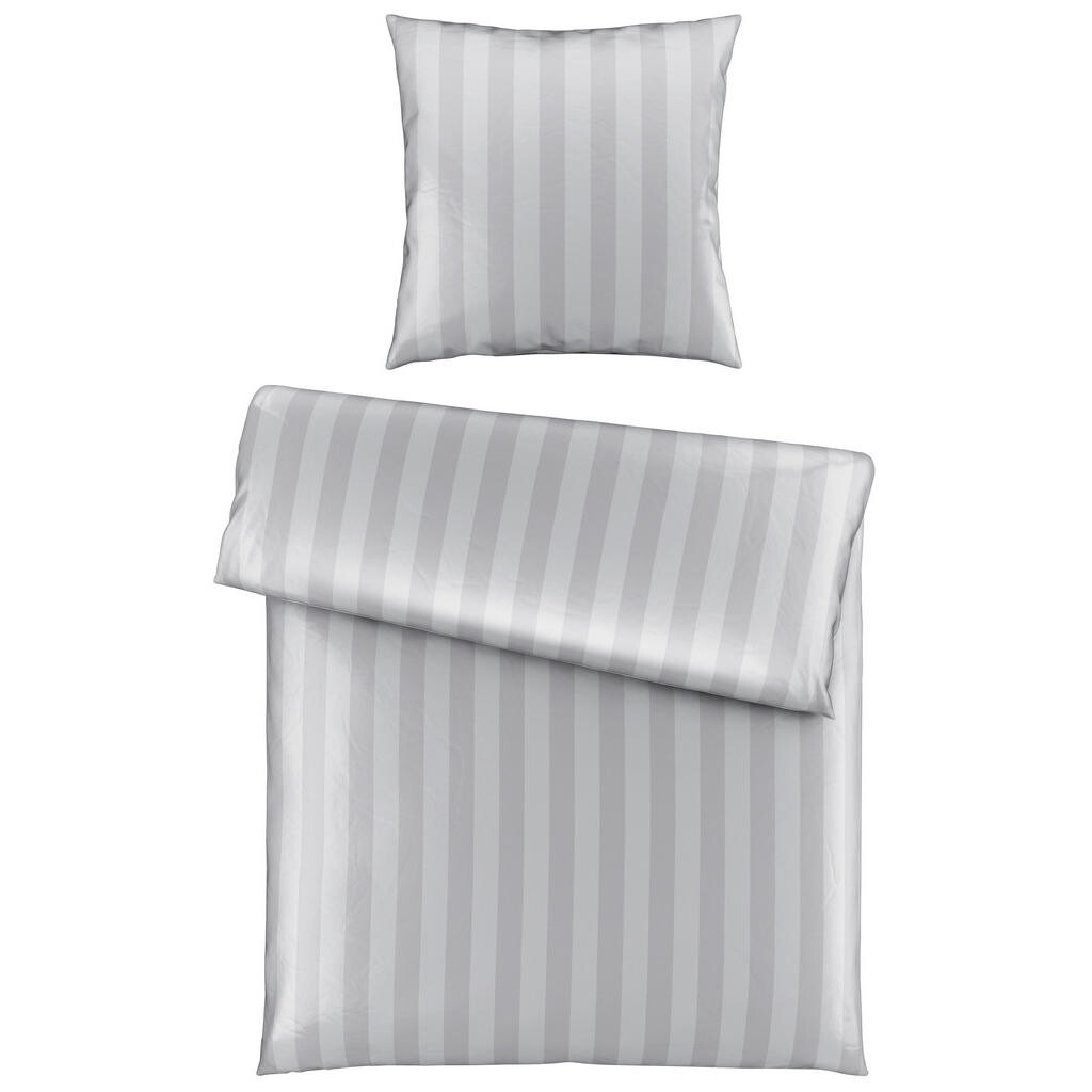 Novel POSTEĽNÁ BIELIZEŇ, satén, strieborná, 135/200 cm