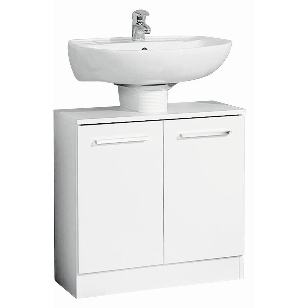 Carryhome SKRINKA POD UMÝVADLO, biela, biela, 60/62/33 cm