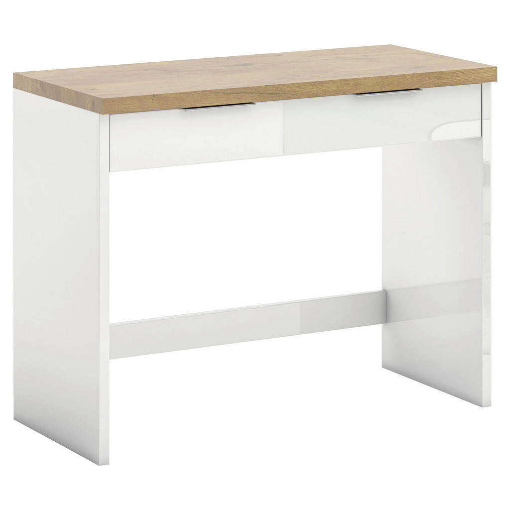 Xora KONZOLOVÝ STOLÍK, biela, farba duba, kompozitné drevo, 104,3/45/79,7 cm
