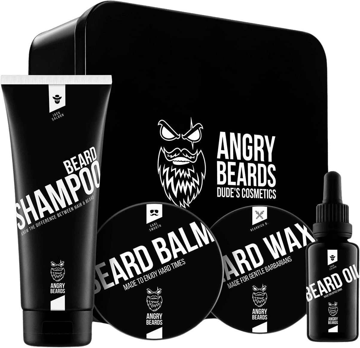 ANGRY BEARDS Veľká sada starostlivosti o fúzy Smooth & Saloon