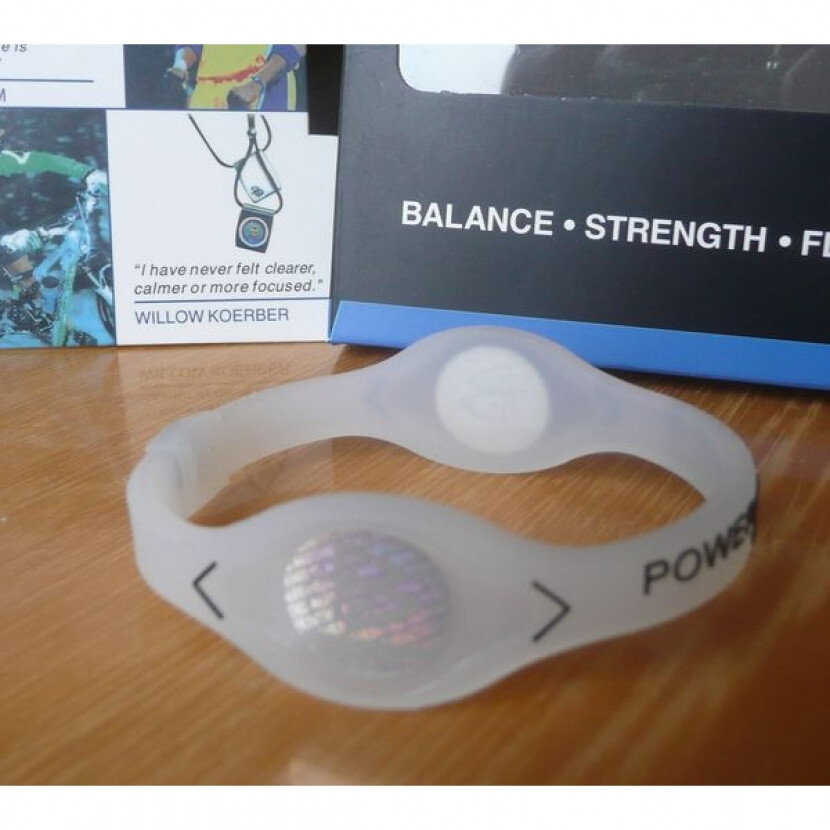 Balančný náramok s hologramom Power Balance - priehľadný-čierny, XS