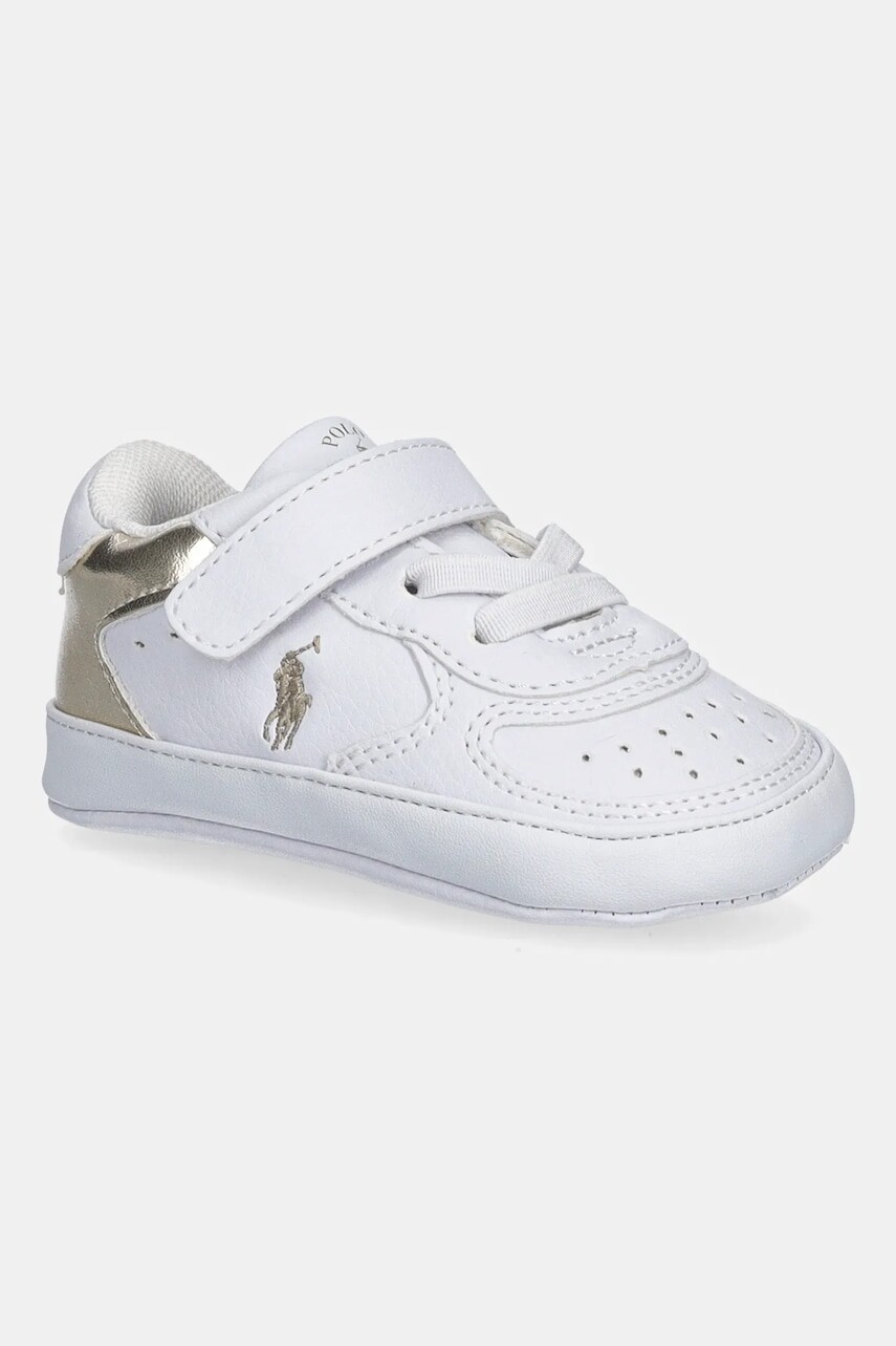 Topánky pre bábätká Polo Ralph Lauren MASTERS COURT PS LAYETTE biela farba, RL03390102
