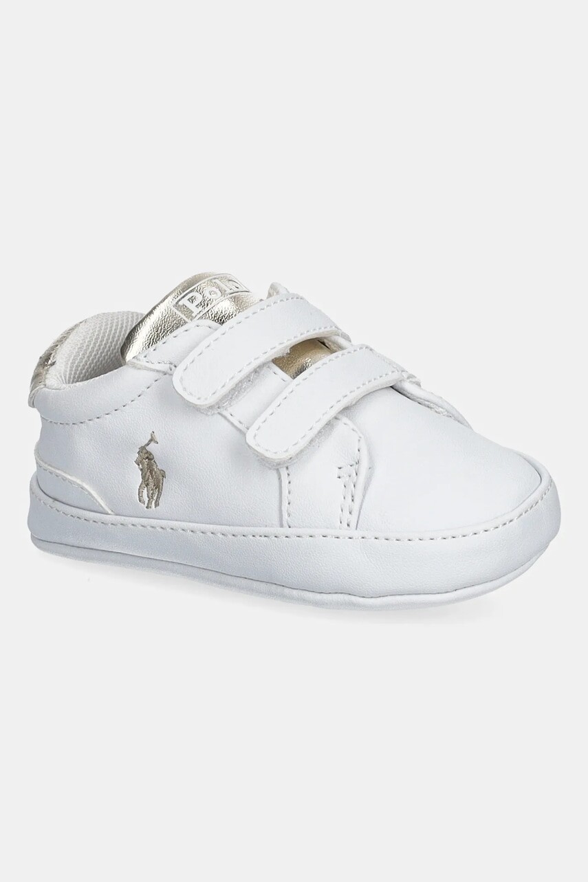 Topánky pre bábätká Polo Ralph Lauren HERITAGE COURT II EZ LAYETTE biela farba, RL03389102