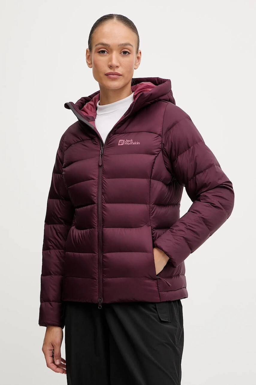 Páperová športová bunda Jack Wolfskin Nebelhorn fialová farba, A61829