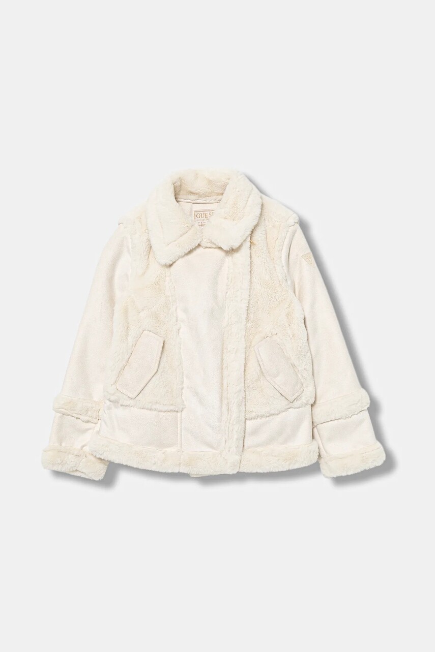 Detská bunda Guess béžová farba, J5BL07 WCFX0