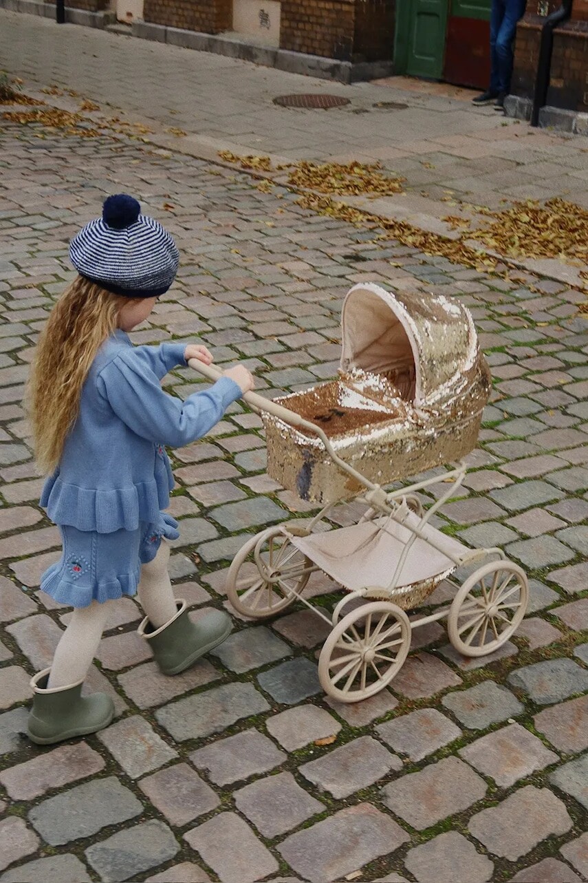 Kočík pre bábiky Konges Sløjd SPARKLY DOLL PRAM KS103985
