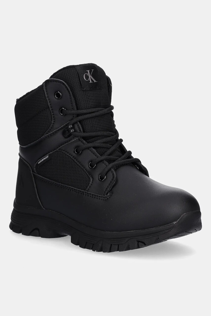 Detské zimné topánky Calvin Klein Jeans čierna farba, V3X5-83190