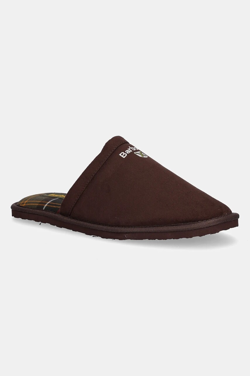 Papuče Barbour Everitt hnedá farba, MSL0025BR51