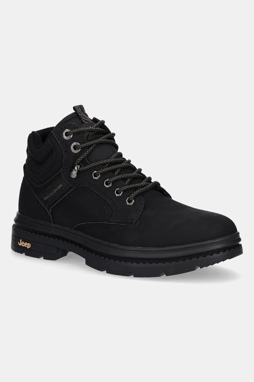 Členkové topánky Jeep TUAREG INDI čierna farba, JM52022A