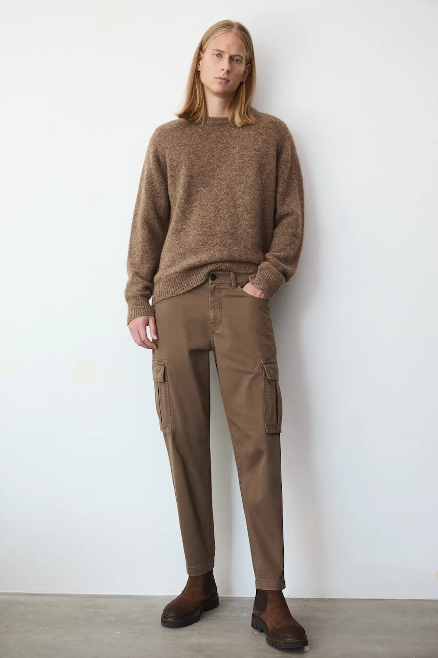 Nohavice Medicine hnedá farba, rovný strih