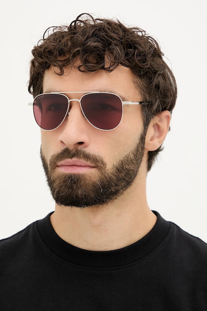 Okuliare Gucci strieborná farba, GG1962S