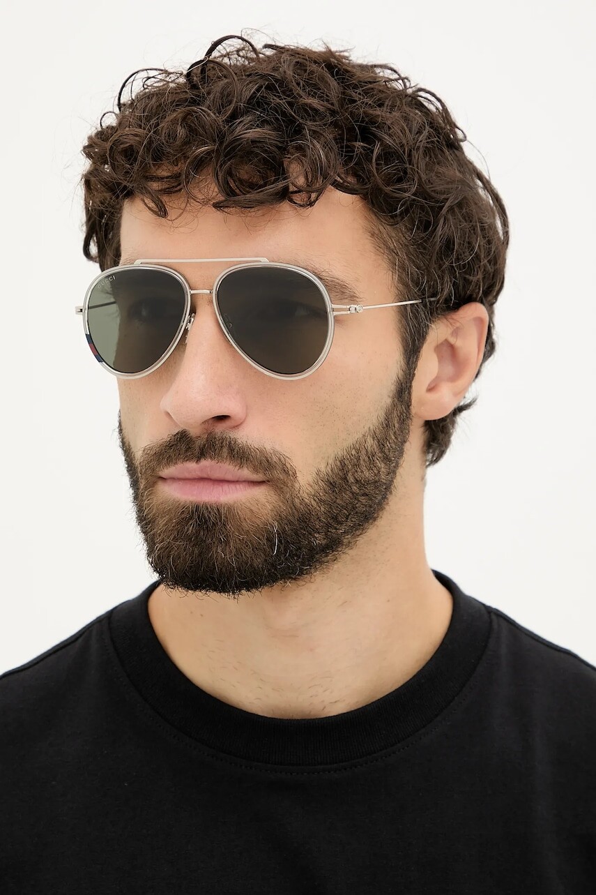 Slnečné okuliare Gucci strieborná farba, GG1981S