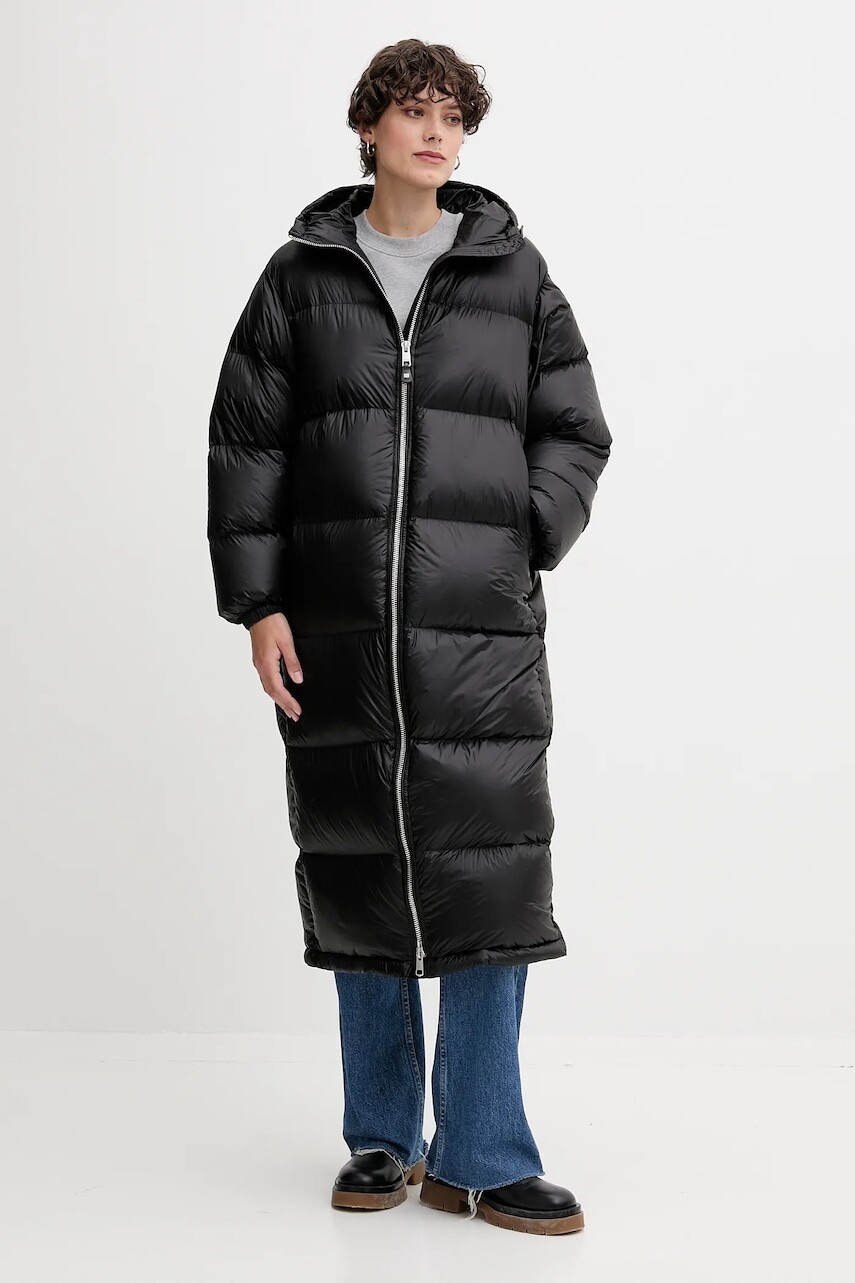 Páperová bunda Tommy Hilfiger čierna farba, zimná, WW0WW46543