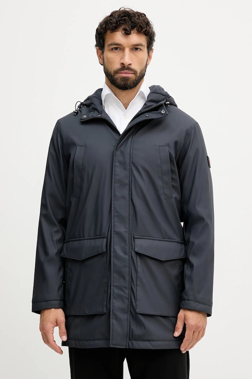 Bunda Liu Jo tmavomodrá farba, prechodná, QXX057.T028A